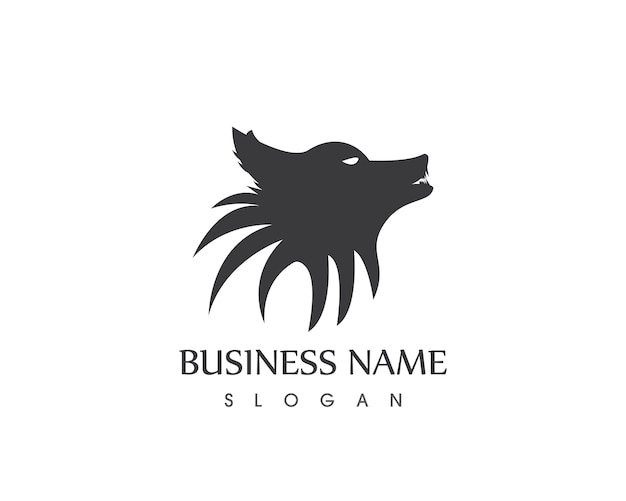 Download Vector Wolf Logo Black And White PSD - Free PSD Mockup Templates
