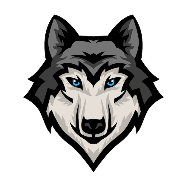 Wolf head mascot logo vector | Premium Vector