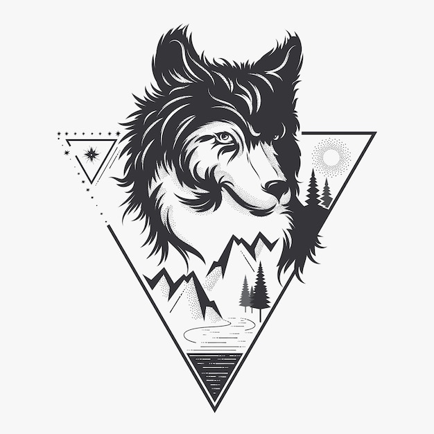 Download Free Wolf Head With Nature Premium Vector Use our free logo maker to create a logo and build your brand. Put your logo on business cards, promotional products, or your website for brand visibility.