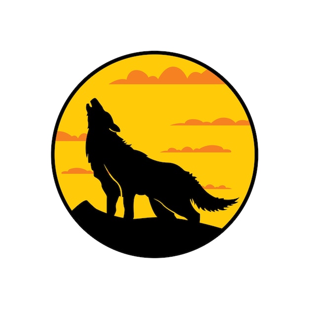 Premium Vector | Wolf howling
