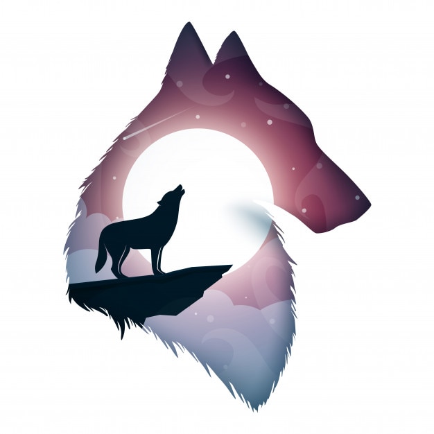 free to download wolf illustration