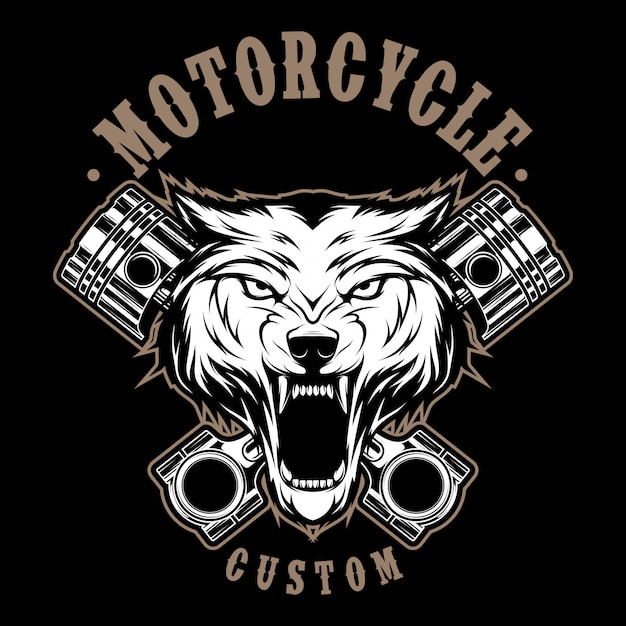 Download Free Wolf Motorcycle With Piston Illustration Premium Vector Use our free logo maker to create a logo and build your brand. Put your logo on business cards, promotional products, or your website for brand visibility.
