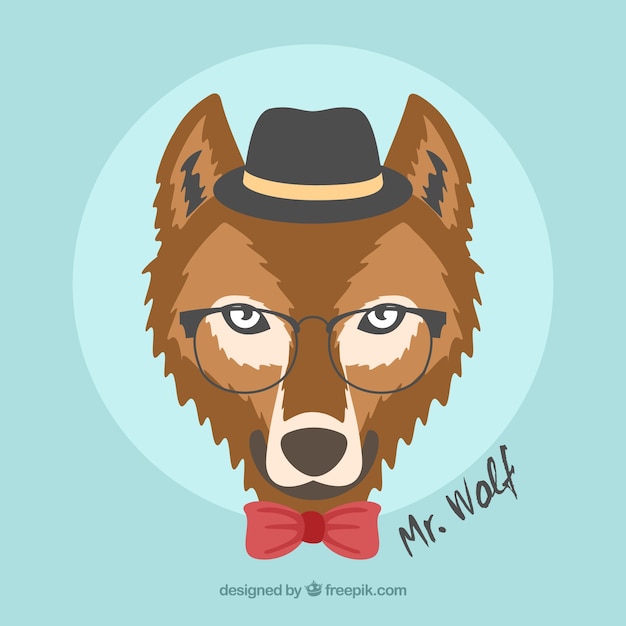 https://image.freepik.com/free-vector/wolf-with-hat-glasses-background_23-2147640956.jpg