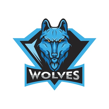 Premium Vector | Wolves mascot logo head sport team