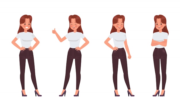 Premium Vector Woman Character Design