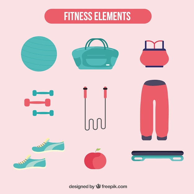 Woman fitness elements