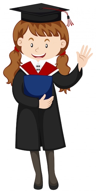 Download Woman in graduation gown | Free Vector