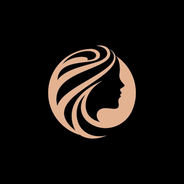 Premium Vector | Woman hair salon logo design luxury vector