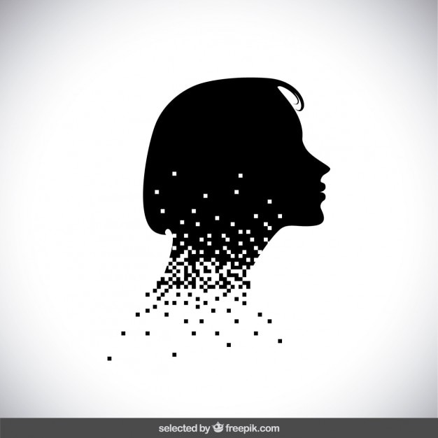 Woman head silhouette