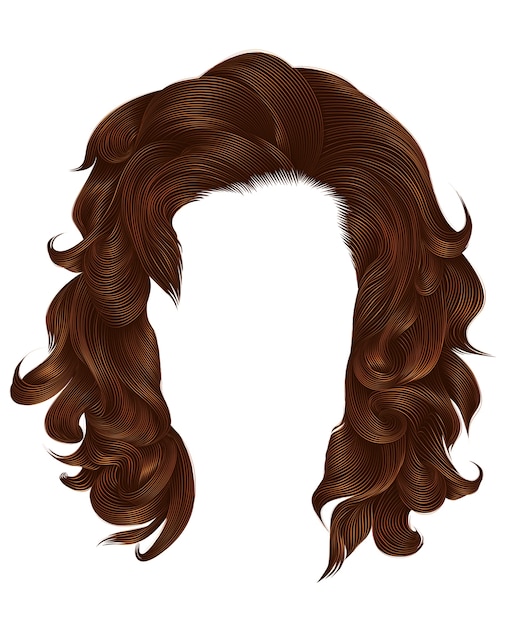 Premium Vector | Woman long hairs red colors