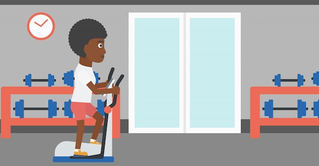Woman making exercises. Premium Vector