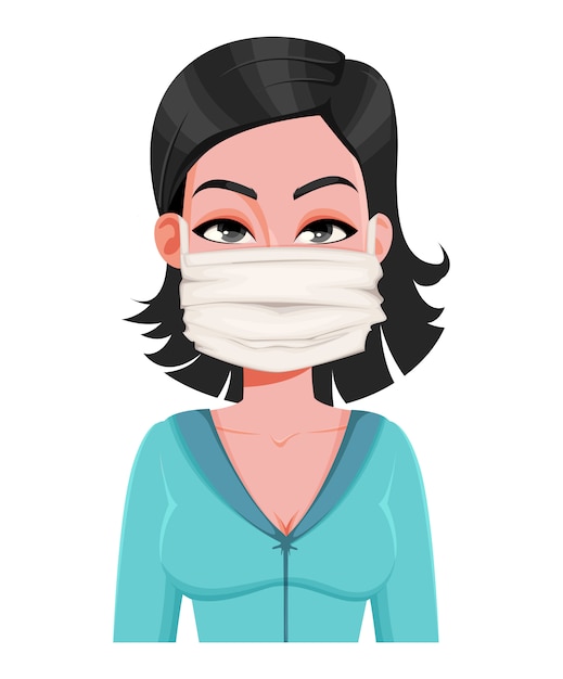 Woman in medical mask. novel coronavirus 2019-ncov ...