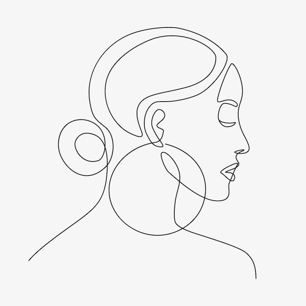 Download Premium Vector | Woman minimal hand-drawn illustration ...