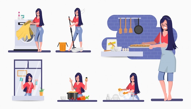 premium-vector-woman-in-mother-daily-routine-activity-character-stay