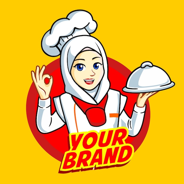 Woman muslim chef Vector Premium Download