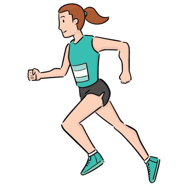Download Woman running | Premium Vector