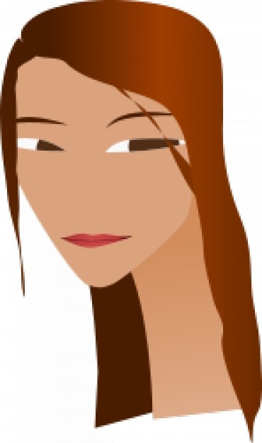 Woman\'s face with long neck