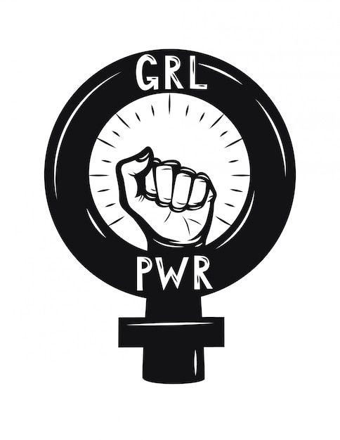 Download Woman's fist. girl power. female symbol | Premium Vector