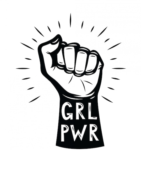 Download Woman's fist. girl power | Premium Vector