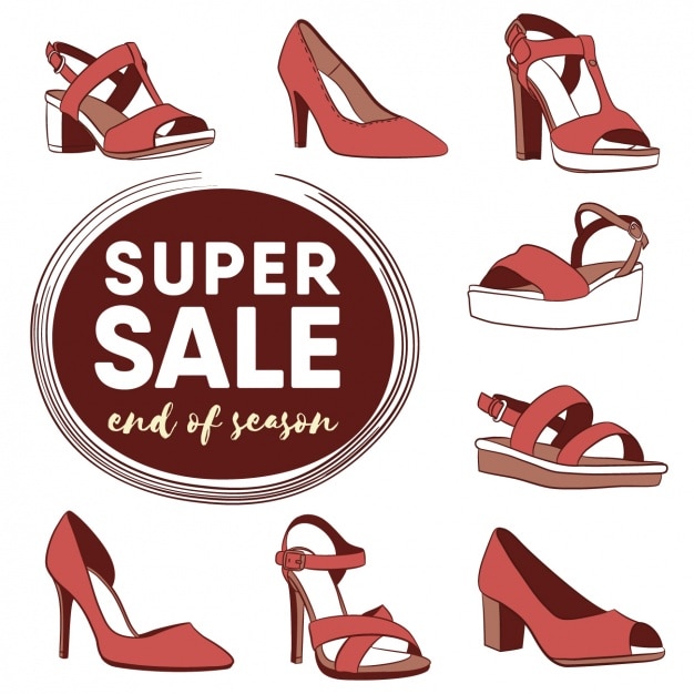 Download Free Vector | Woman shoes sale design