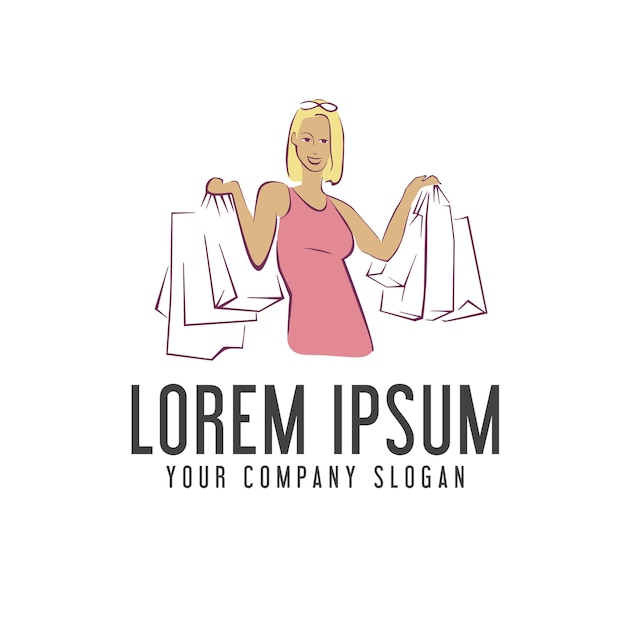 Download Free Woman Shopping Logo Design Template Premium Vector Use our free logo maker to create a logo and build your brand. Put your logo on business cards, promotional products, or your website for brand visibility.
