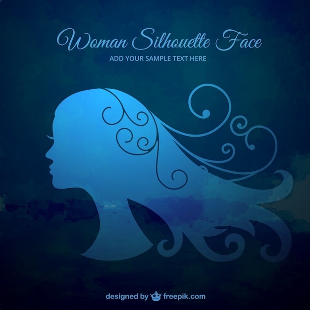 Woman silhouette face