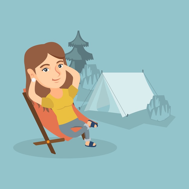 Free Free Camping Lady Svg 787 SVG PNG EPS DXF File