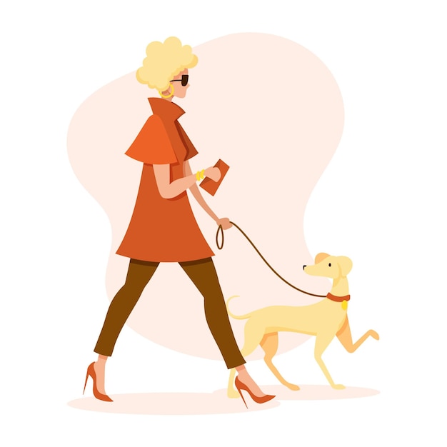 Download Free Download This Free Vector Woman Walking The Dog Use our free logo maker to create a logo and build your brand. Put your logo on business cards, promotional products, or your website for brand visibility.