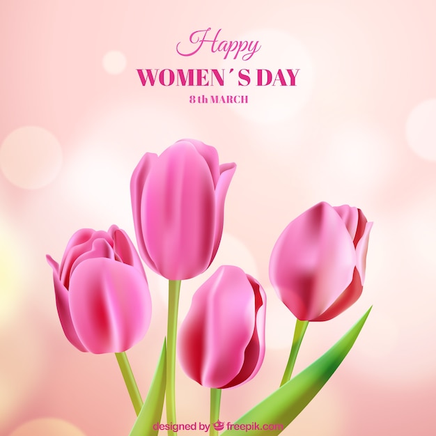 Womans day background with roses