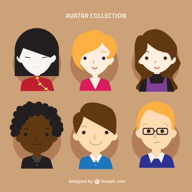 Women Avatar Collection Free Vector