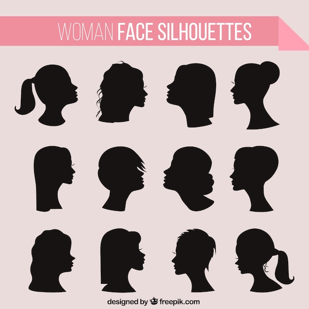 Women Haistyle Silhouettes