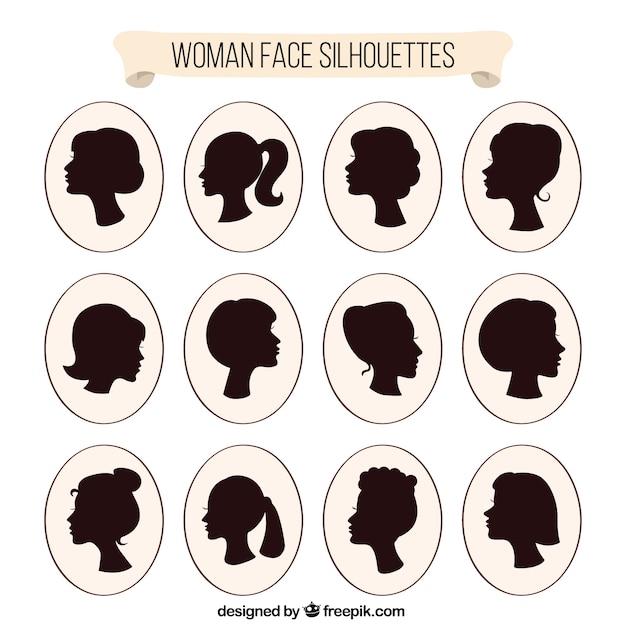 Women Head Solhouettes