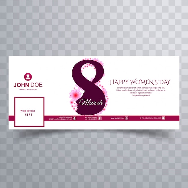 Premium Vector | Women's day facebook cover design