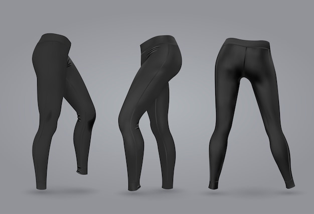 Download Women's leggings mockup. | Premium Vector