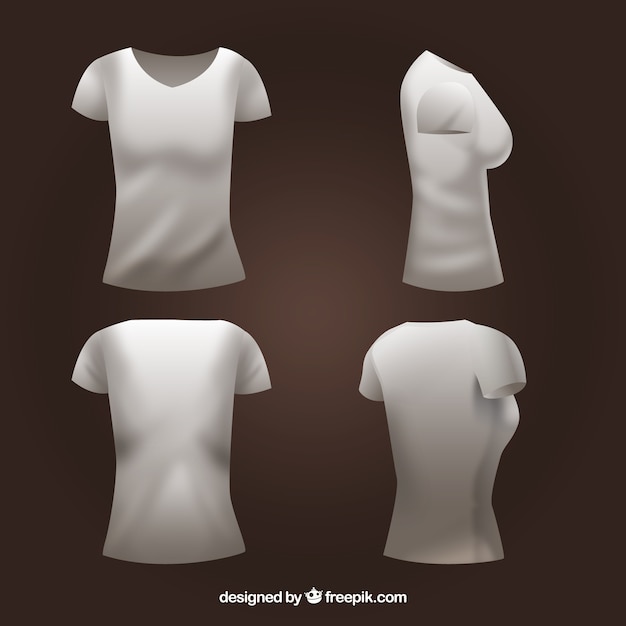 Download Free Download This Free Vector Women S T Shirt In Different Views Use our free logo maker to create a logo and build your brand. Put your logo on business cards, promotional products, or your website for brand visibility.