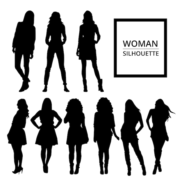 Free Vector | Women silhouettes in casual clothes