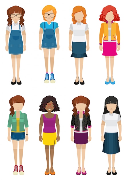 Download Women with no faces Vector | Free Download