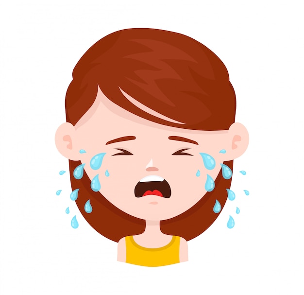 Download Women young girl crying. | Premium Vector