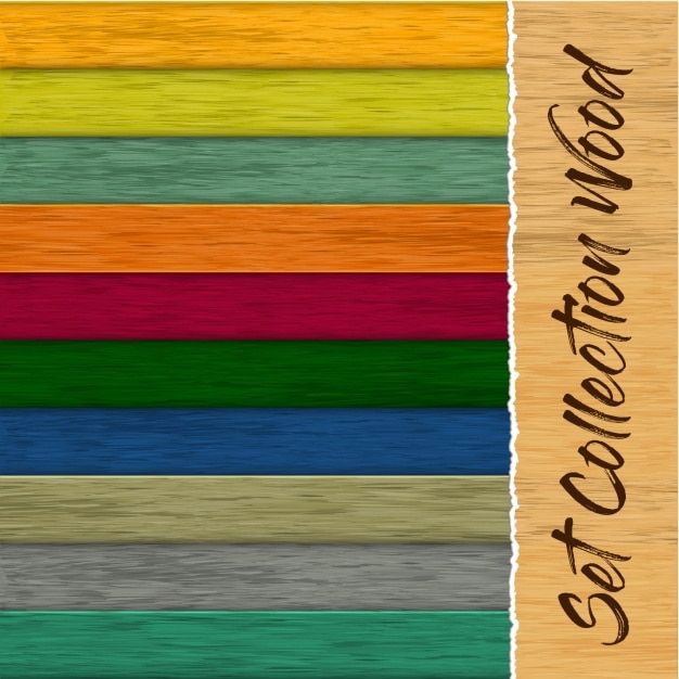 Wood texture collection set