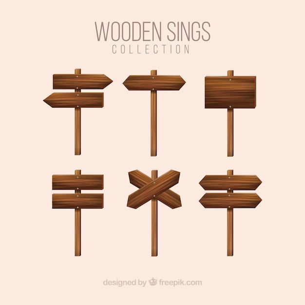 Wooden sign pack