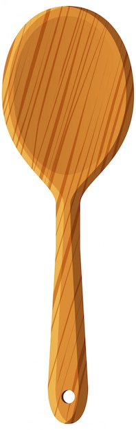 Download Wooden spoon on white | Free Vector