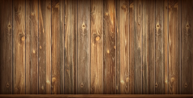 Free Vector Wooden Wall And Floor With Aged Surface Realistic