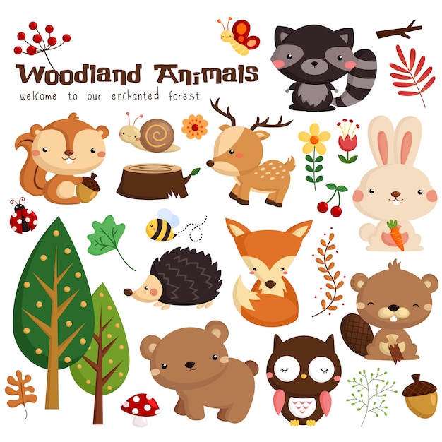 Download Premium Vector | Woodland animal