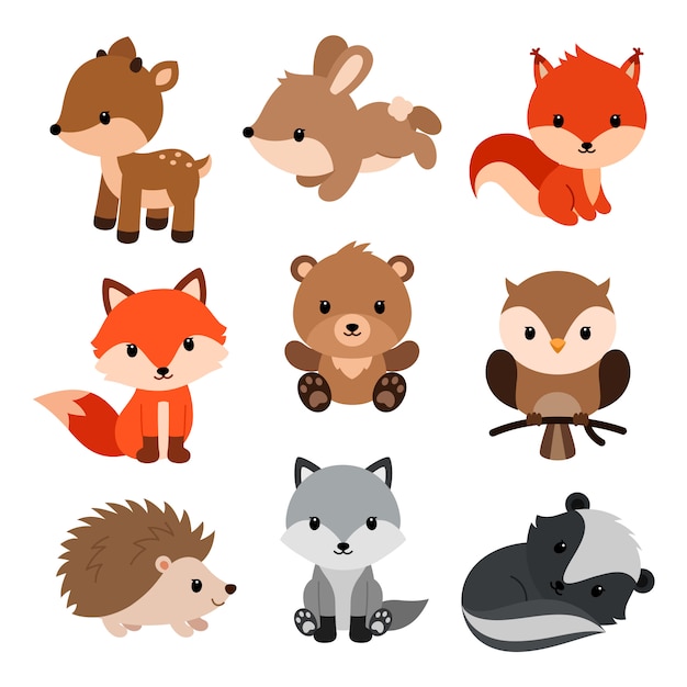 Resultat d'imatges per a "dibujos animales del bosque para niños"