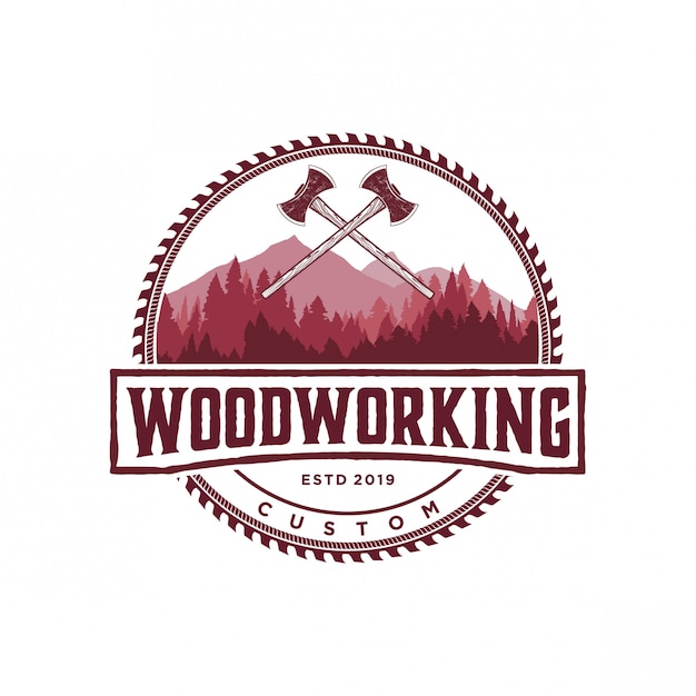 Download Free Woodworking Logo Vintage Premium Vector Use our free logo maker to create a logo and build your brand. Put your logo on business cards, promotional products, or your website for brand visibility.