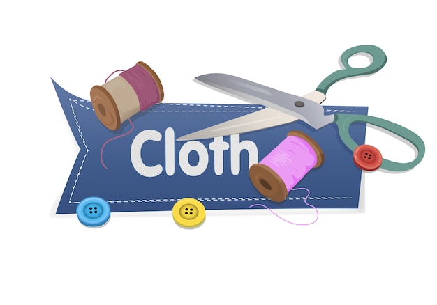 scissors and cloth