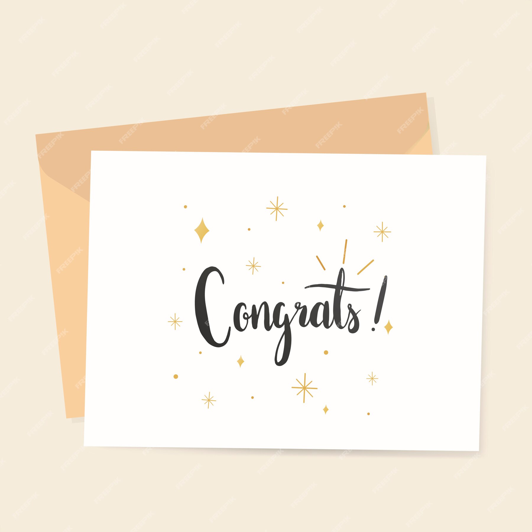 Free Vector | The word congrats typography vector