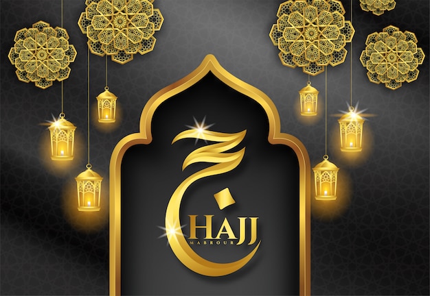 premium-vector-the-word-hajj-in-arabic-and-the-word-hajj