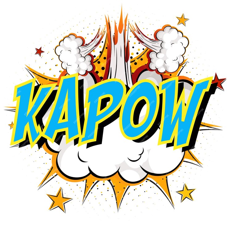 Free Vector | Word kapow on comic cloud