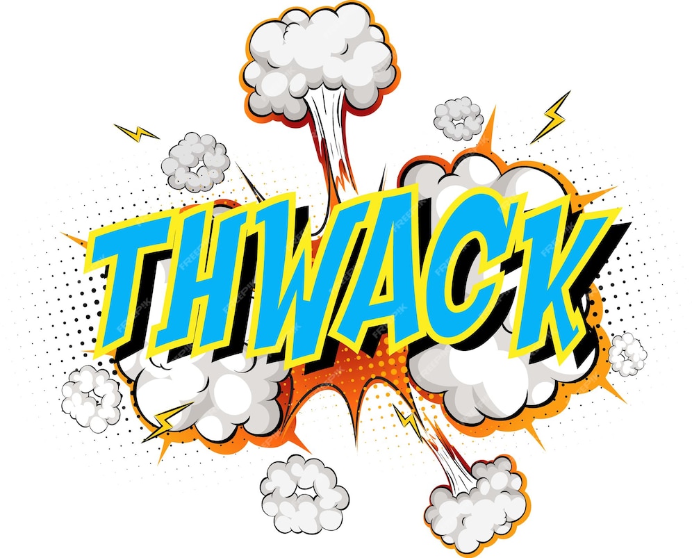 Free Vector | Word thwack on comic cloud